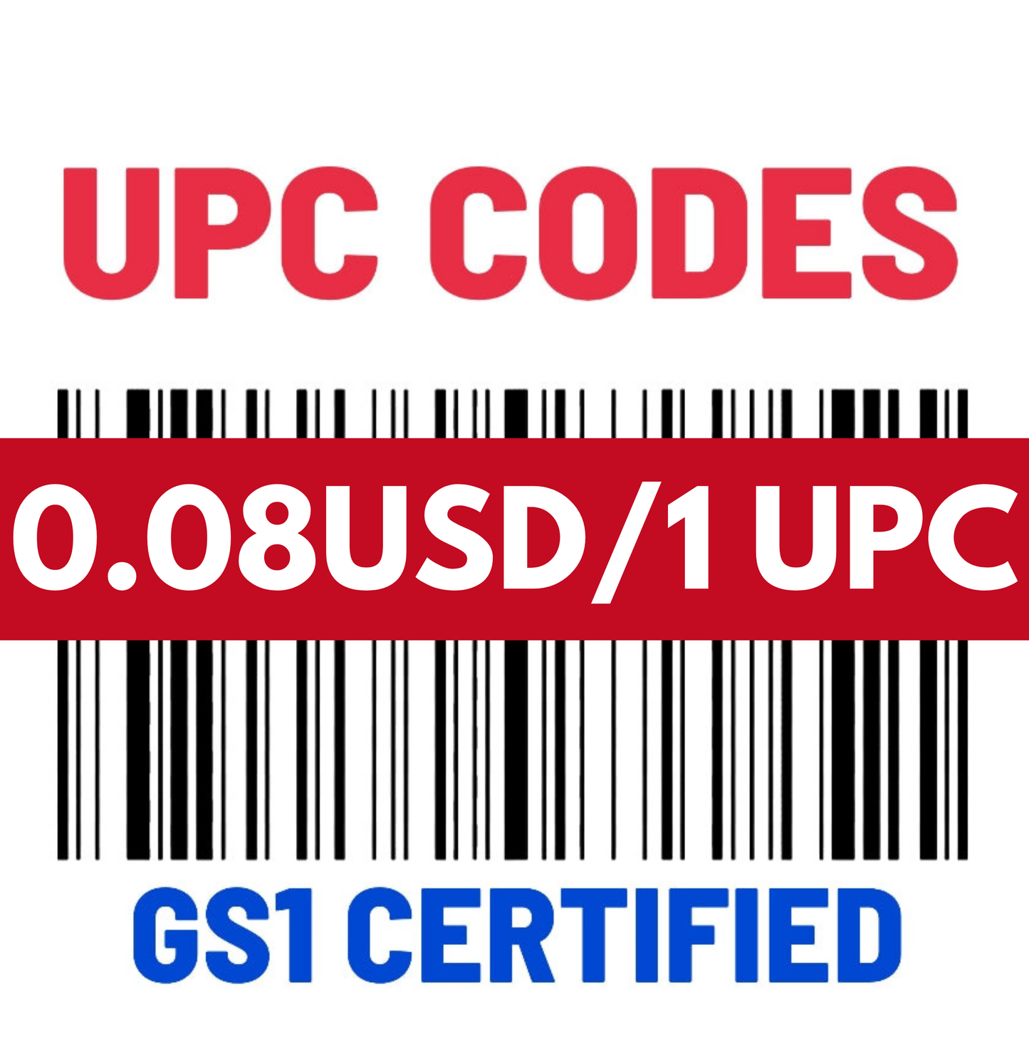 (1000)UPC/EAN/GTIN Codes Amazon Ebay Etsy Shopify Barcode Number (GS1 certified)