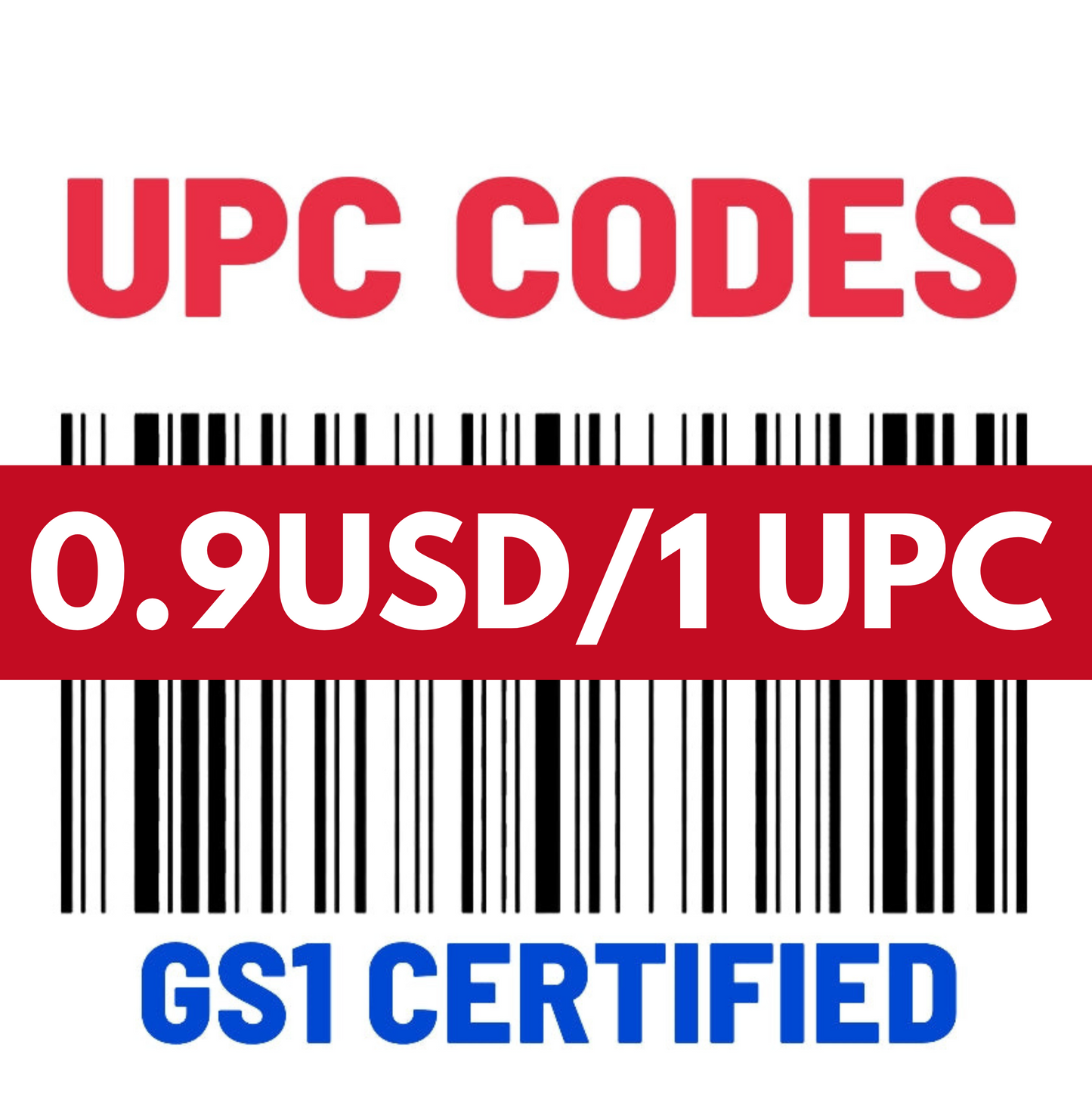 (10)UPC/EAN/GTIN Codes Amazon Ebay Etsy Shopify Barcode Number (GS1 certified)